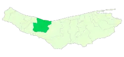 Location of Nowshahr County in Mazandaran province