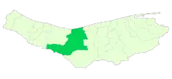 Location of Nur County in Mazandaran province