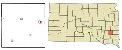 Location in McCook County and the state of South Dakota