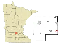 Location of Platowithin McLeod County, Minnesota