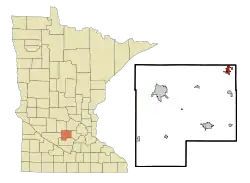 Location of Winstedwithin McLeod County, Minnesota