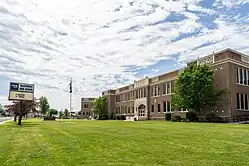 The front of Mac-Hi as seen from the north lawn in May 2023.