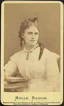 Mdlle. Nilsson, (c) 1870. Carte de Visite Collection, Boston Public Library.