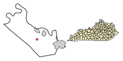 Location in Meade County, Kentucky