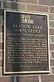 Plaque on Meadow Lake City Hall (Heritage Building)