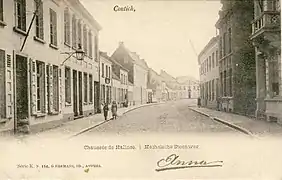 Postcard picturing"Chaussée de Malines, Mechelsesteenweg"from around 1900