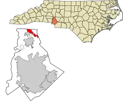 Location of Davidson, North Carolina
