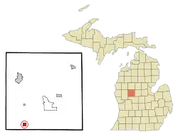 Location of Morley, Michigan
