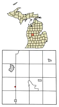 Location of Stanwood, Michigan