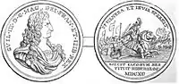 Medal struck to commemorate the Battle of the Boyne (Robert Chambers, p. 8, July 1832)