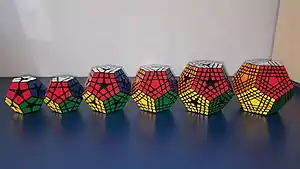 Kilominx, Megaminx, Master Kilominx, Gigaminx, Elite Kilominx, Teraminx