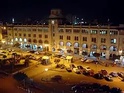 Tanta's railway station at night