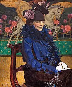 Józef Mehoffer, Portrait of artist's wife with Pegasus