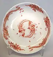 Hard-porcelain plate with Chinese dragons, Circa 1734, Musée des Arts Décoratifs, Paris.