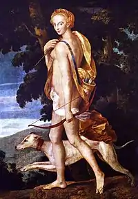 Diane the Huntress, School of Fontainebleau (1550–60) (Louvre).