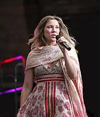 Meja performing live at Skansen in Stockholm, Sweden during celebrations of the Swedish National Day in June 2009