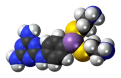 Space-filling model of the melarsomine molecule