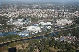 Image 60The Melbourne Sports and Entertainment precinct on the banks of the Yarra River in 2010. (from Australian Open)