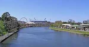 The Yarra river passing through trees