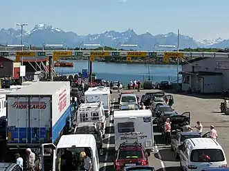 The ferry quay at Melbu