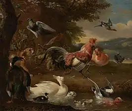 Chickens and Ducks (ca. 1660-90), oil on canvas, 115 x 136 cm., Mauritshuis