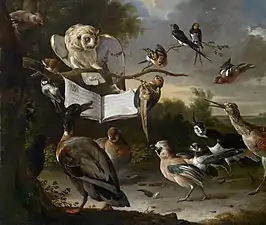 Concert of Birds (1670), oil on canvas, 84 x 99 cm., private collection