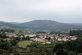 The view of the town of Melgaço within the valleys of the Minho River
