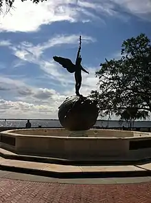 Sculpture by C. Adrian Pillars in Memorial Park