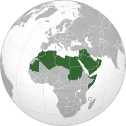 Member states shown in dark green.