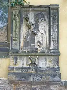Tombstone of James Borthwick, surgeon, who died in 1676