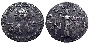 silver drachm of Menander