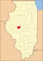 Menard County in 1841, reduced to its present borders