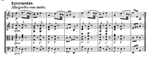 Sheet music for Mendelssohn's Opus 13 Intermezzo