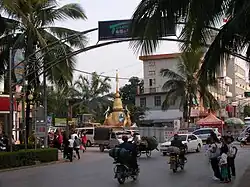 Traffic in the town of Mengla