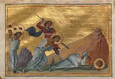 Martyrs Romulus, and Eudoxius, and 1,104 soldiers, in Melitene.