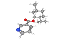 Ball and stick model of menthyl nicotinate molecule