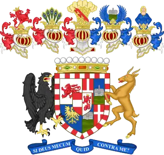 Arms of the Counts of Meran granted to Anna Plochl in 1850
