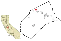 Location in Merced County and the state of California