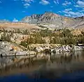 Merced Peak seen from Ottoway Lake