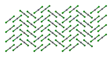 Ball-and-stick model of the crystal structure