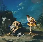 Mercury about to Kill Argus Having Lulled Him to Sleep by Jacopo Amigoni (1730-1732)