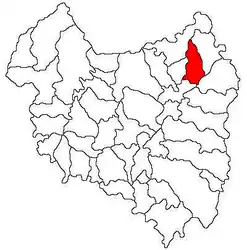 Location in Covasna County