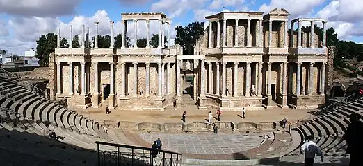 Theatre of Emerita Augusta as viewed from the upper seats