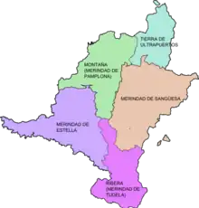 Merindades of Tierra-Estella and La Ribera in the Kingdom of Navarre