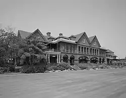 Merion Cricket Club, Haverford, Pennsylvania (1896–97). Allen Evans was a founding member of the club, and probably designed all its buildings.