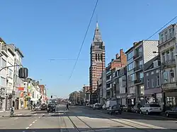 Merksem, a view on major axis Bredabaan