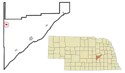 Location of Palmer, Nebraska