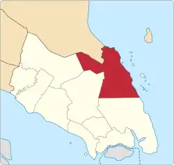 Location of Mersing District in Johor