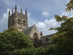 Merton College Chapel from just north of the Christ Church Meadow