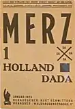 Schwitters Merz 1. - Holland Dada, 1923, printed cover of his first Merz-publication